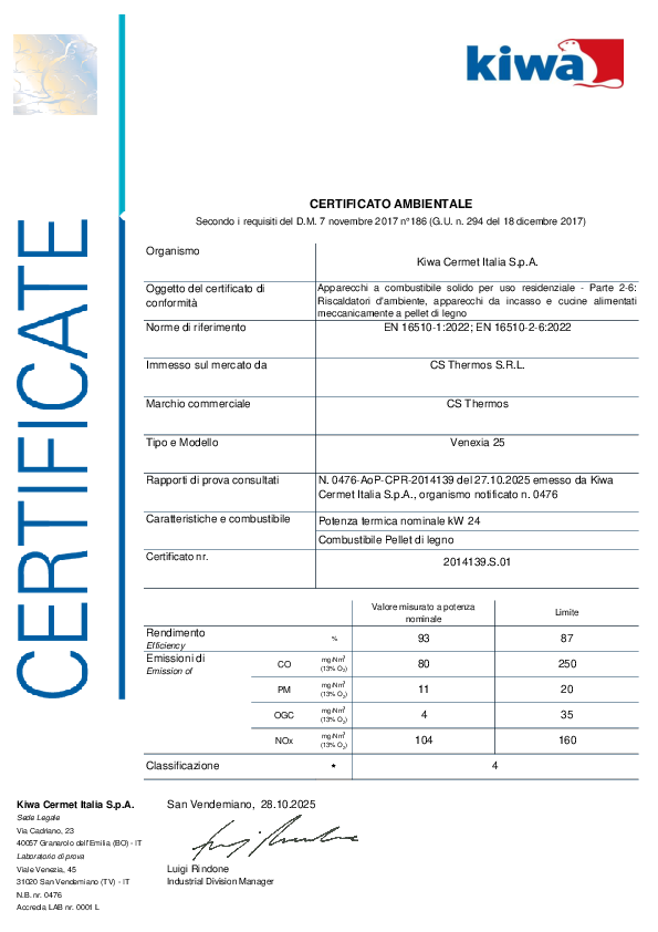 Star Rating (Italian Standard)